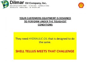 YOUR CUSTOMERS EQUIPMENT IS DESIGNED TO PERFORM UNDER