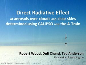 Direct Radiative Effect of aerosols over clouds and