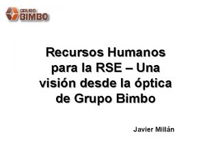 Recursos Humanos para la RSE Una visin desde