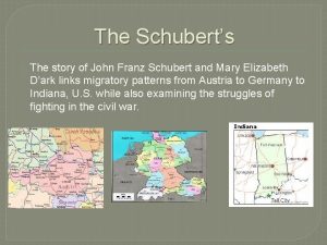 The Schuberts The story of John Franz Schubert