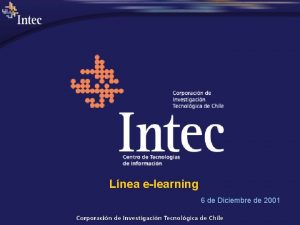 Lnea elearning 6 de Diciembre de 2001 eLearning