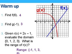 Warm up 1 Find f6 4 2 Find