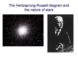 The HertzsprungRussell diagram and the nature of stars