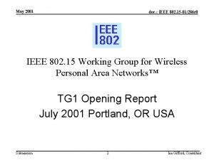 May 2001 doc IEEE 802 15 01286 r