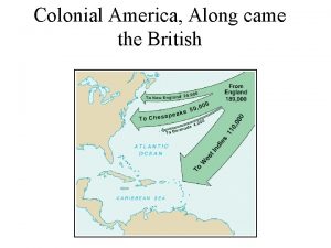 Colonial America Along came the British Protestant Reformation