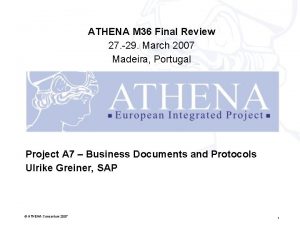 ATHENA M 36 Final Review 27 29 March