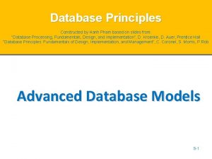 Database Principles Constructed by Hanh Pham based on