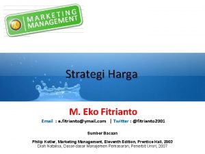 Strategi Harga M Eko Fitrianto Email e fitriantoymail