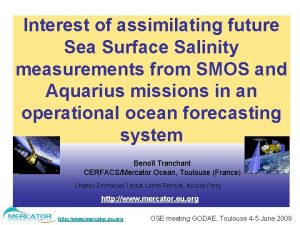 Interest of assimilating future Sea Surface Salinity measurements