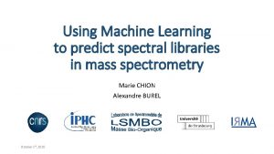 Using Machine Learning to predict spectral libraries in