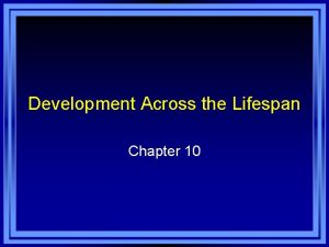 Development Across the Lifespan Chapter 10 Chapter 10