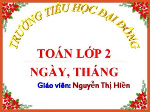 TON LP 2 NGY THNG Gio vin Nguyn