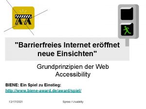 Barrierfreies Internet erffnet neue Einsichten Grundprinzipien der Web