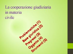 La cooperazione giudiziaria in materia civile 1 e