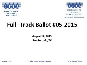 Full Track Ballot 05 2015 August 12 2015