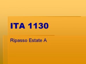 ITA 1130 Ripasso Estate A Intervista Come ti