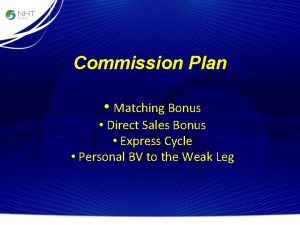 Commission Plan Matching Bonus Direct Sales Bonus Express