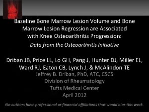 Baseline Bone Marrow Lesion Volume and Bone Marrow