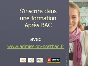 Sinscrire dans une formation Aprs BAC avec Novembre