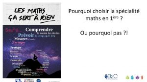 Pourquoi choisir la spcialit maths en 1re Ou