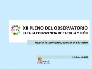 XII PLENO DEL OBSERVATORIO PARA LA CONVIVENCIA DE