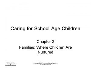 Caring for SchoolAge Children Chapter 3 Families Where