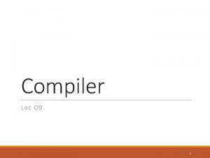 Compiler Lec 09 1 Book Compilers Principles Techniques