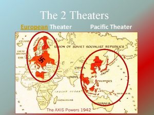 The 2 Theaters European Theater Pacific Theater The