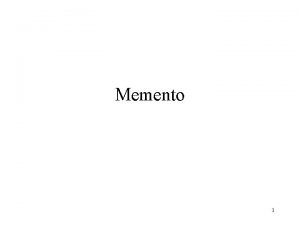 Memento 1 Memento H situaes em que necessrio