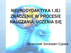 NEURODYDAKTYKA I JEJ ZNACZENIE W PROCESIE NAUCZANIA UCZENIA