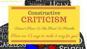 Why should You learn to handle Criticism Criticism