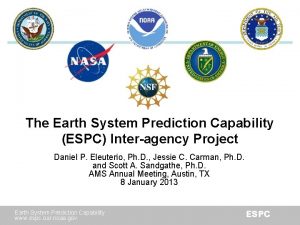 The Earth System Prediction Capability ESPC Interagency Project