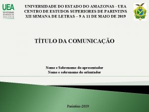 UNIVERSIDADE DO ESTADO DO AMAZONAS UEA CENTRO DE