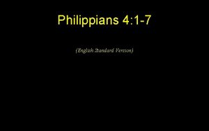 Philippians 4 1 7 English Standard Version 4