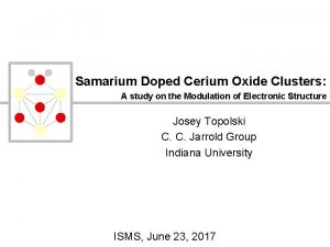 Samarium Doped Cerium Oxide Clusters A study on