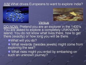 AIM What drives Europeans to want to explore