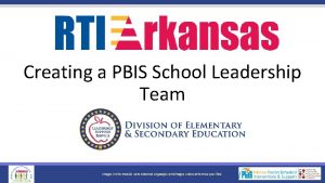 Creating a PBIS School Leadership Team Images in