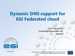 Dynamic DNS support for EGI Federated cloud Viet