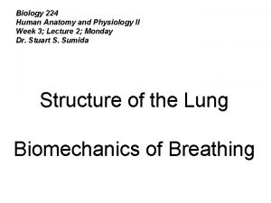 Biology 224 Human Anatomy and Physiology II Week