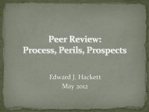 Peer Review Process Perils Prospects Edward J Hackett