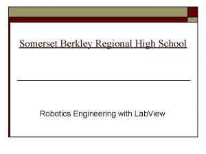 Somerset Berkley Regional High School Robotics Engineering with