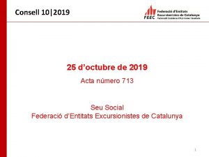 Consell 102019 25 doctubre de 2019 Acta nmero