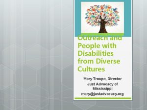 Outreach and People with Disabilities from Diverse Cultures