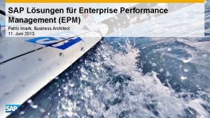 SAP Lsungen fr Enterprise Performance Management EPM Patric