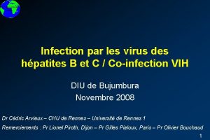 DIU Bujumbura 2008 Infection par les virus des