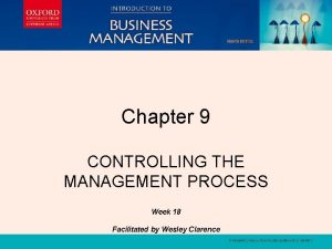 INSTRUCTORS MANUAL Chapter 9 INSTRUCTORS MANUAL CONTROLLING THE