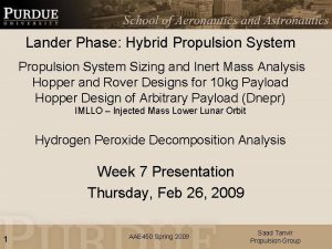 Lander Phase Hybrid Propulsion System Sizing and Inert