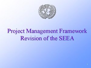 Project Management Framework Revision of the SEEA 1