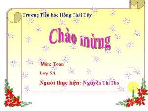 Trng Tiu hc Hng Thi Ty Mn Ton