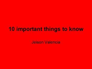 10 important things to know Jeison Valencia Declaration